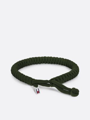 green enamel flag green rope bracelet for men tommy hilfiger