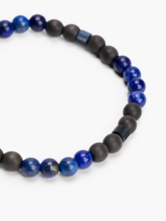 TH Monogram Lapis Bead Bracelet — Blue 3