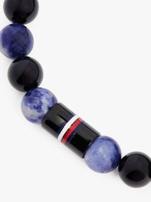 blue signature bead bracelet for men tommy hilfiger