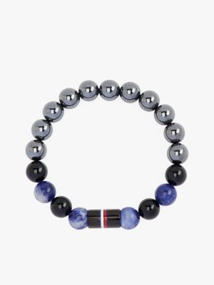 blue signature bead bracelet for men tommy hilfiger