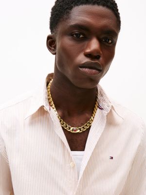 gold gold-plated chain-link necklace for men tommy hilfiger
