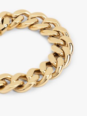 gold gold-plated chain-link bracelet for men tommy hilfiger