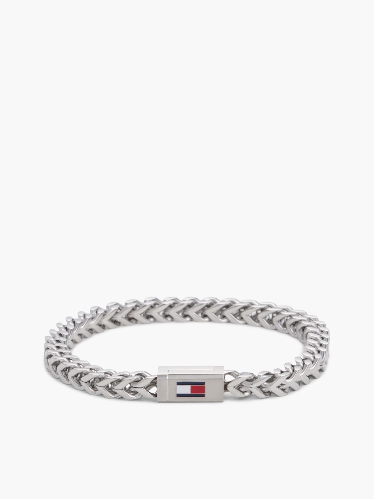 Stainless Steel Braided Chain Bracelet — Silver