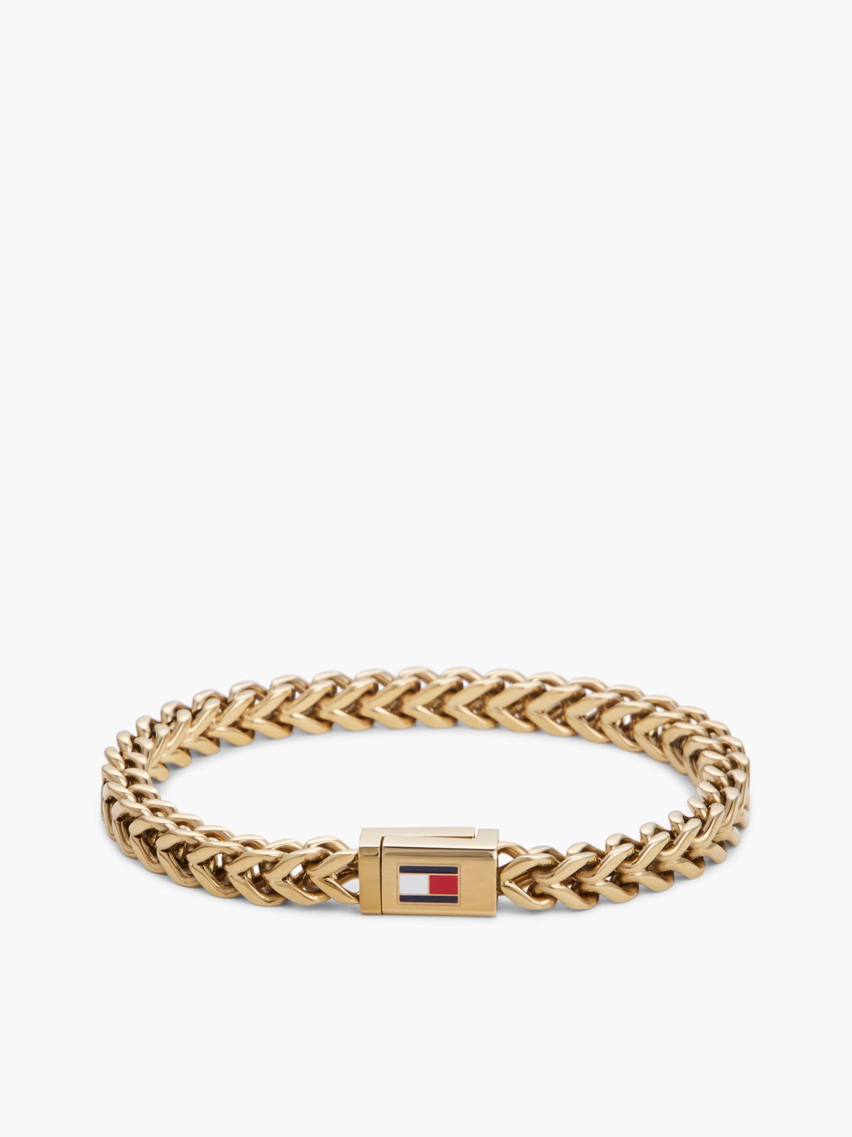 Gold-Plated Braided Chain Bracelet — Gold