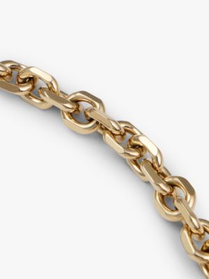 gold gold-plated stainless steel chain-link necklace for men tommy jeans