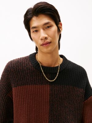 gold gold-plated stainless steel chain-link necklace for men tommy jeans