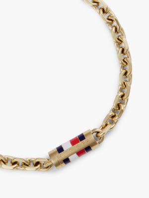 gold gold-plated stainless steel chain-link bracelet for men tommy jeans