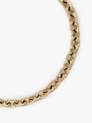 gold gold-plated stainless steel chain-link bracelet for men tommy jeans