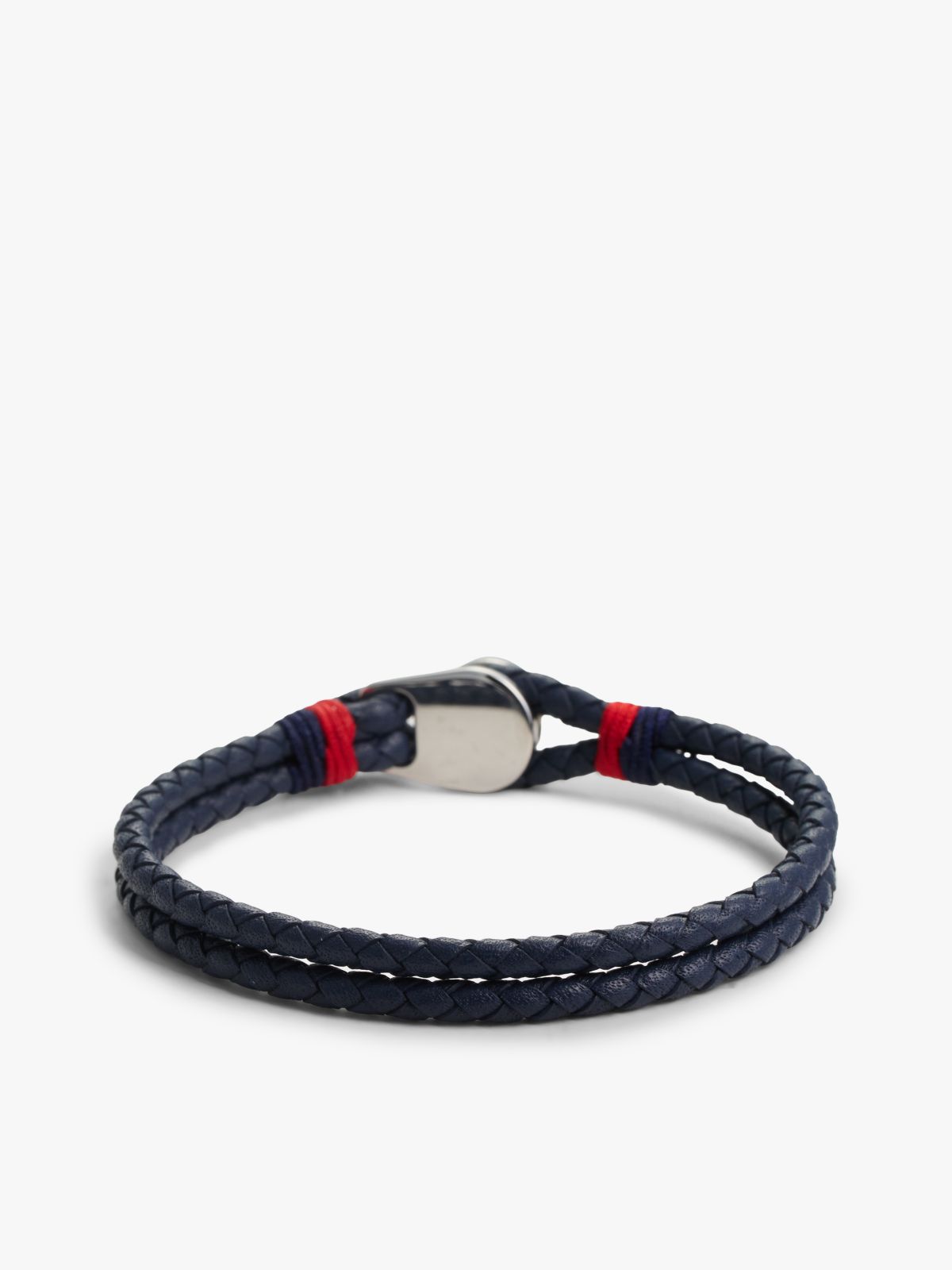 Gold-Plated Nautical Charm Blue Leather Bracelet — Multi