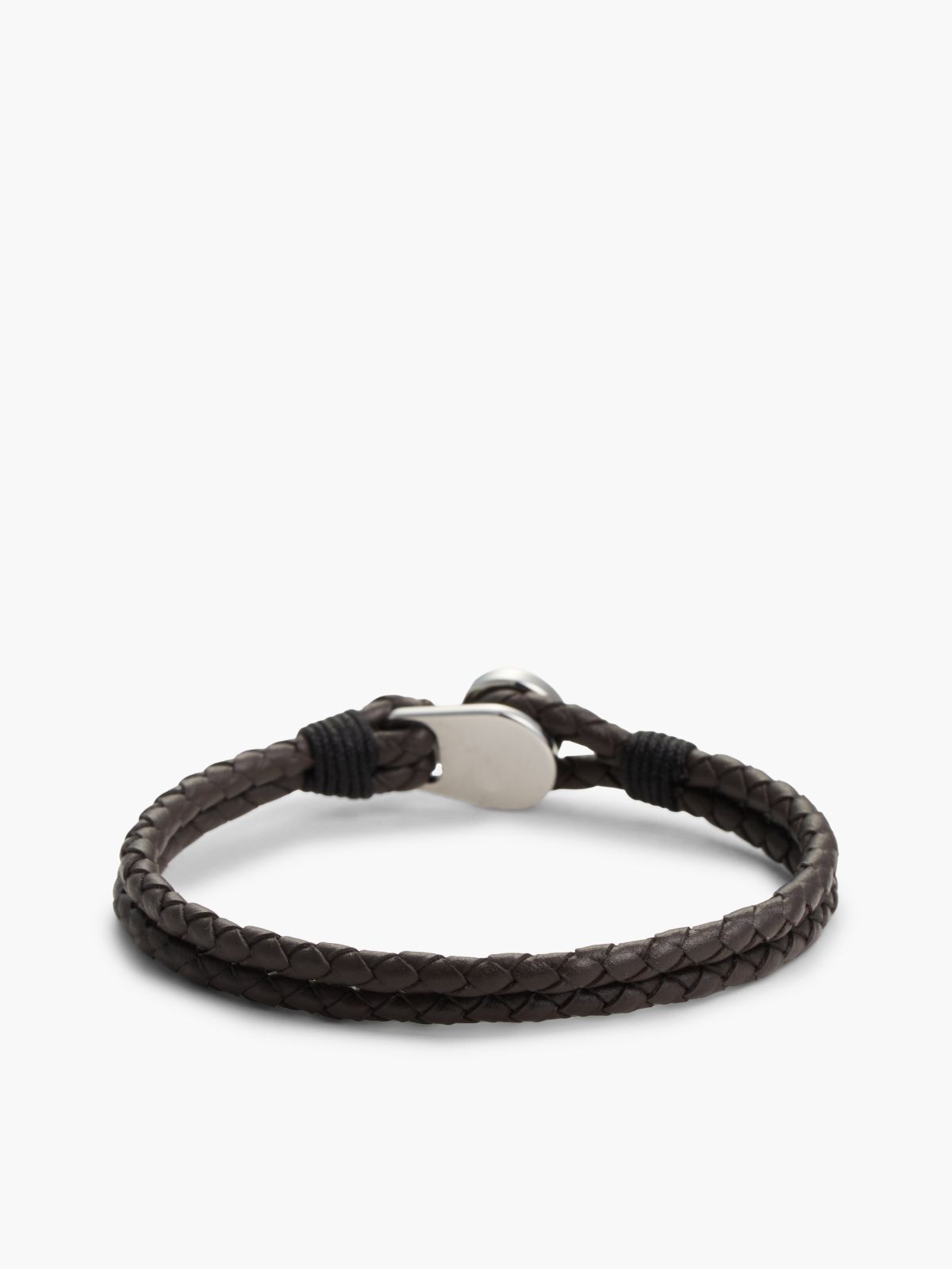 Gold-Plated Nautical Charm Brown Leather Bracelet — Multi