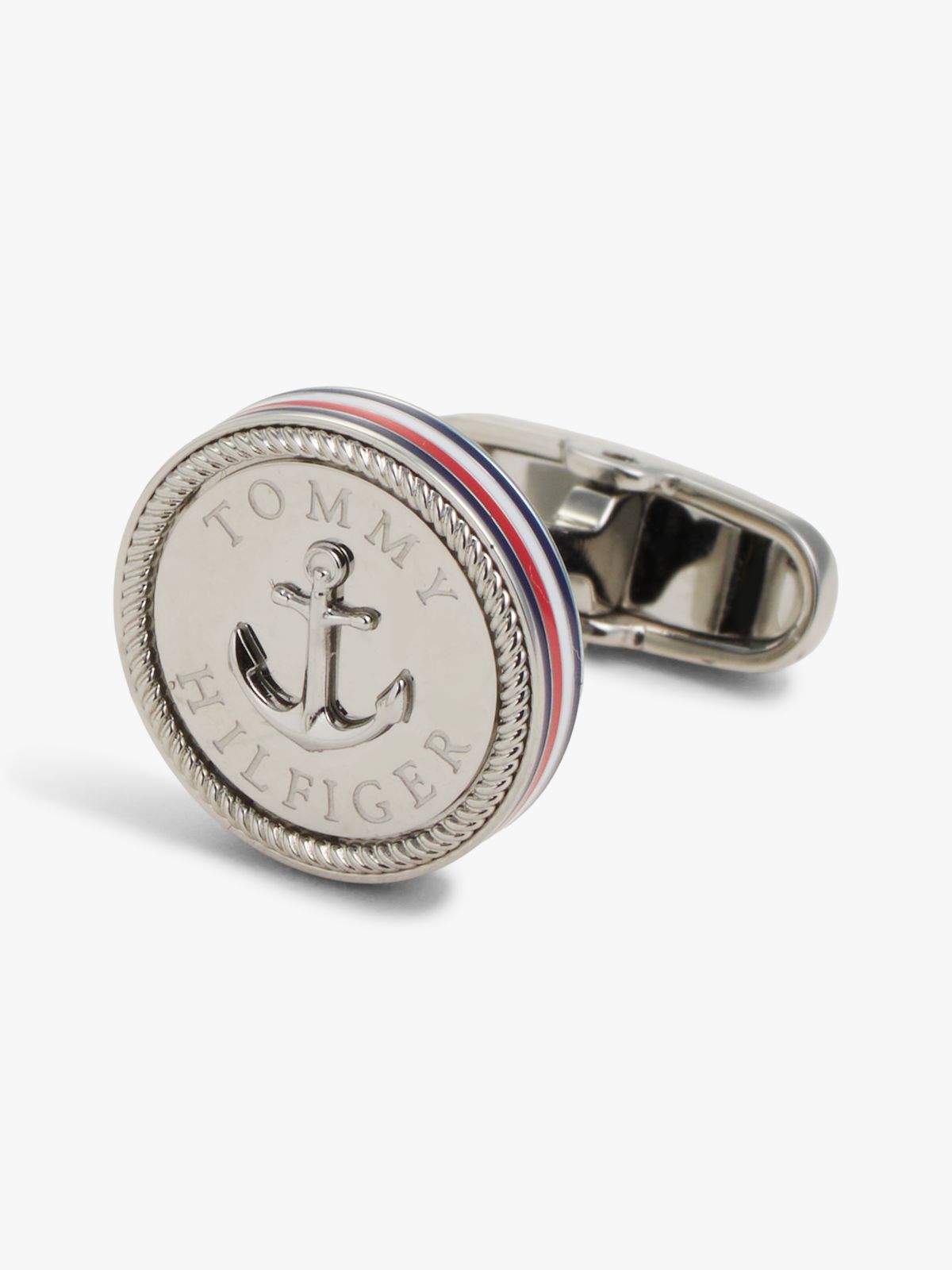 Stainless Steel Signature Nautical Cufflinks — Silver