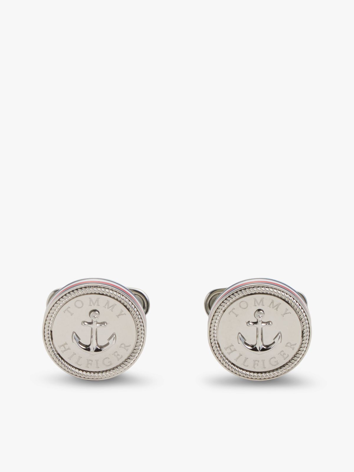 Stainless Steel Signature Nautical Cufflinks — Silver