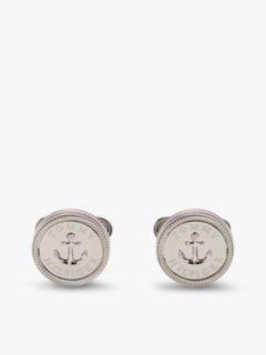 Stainless Steel Signature Nautical Cufflinks — Silver 1