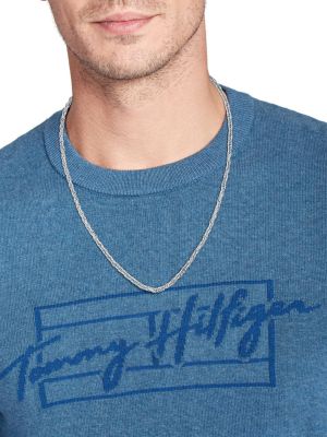 Stainless Steel Rope Chain Necklace SILVER Tommy Hilfiger
