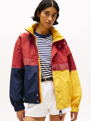 multi hilfiger sailing regatta-jacke mit color block-design für gender-inclusive erwachsene - tommy hilfiger