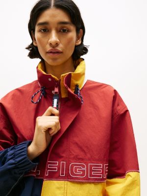 multi hilfiger sailing regatta-jacke mit color block-design für gender-inclusive erwachsene - tommy hilfiger