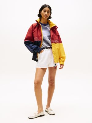 chaqueta de regata color block hilfiger multicolor de diseño inclusivo para adultos tommy hilfiger