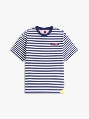 multi hilfiger sailing breton stripe relaxed t-shirt for adults gender inclusive tommy hilfiger