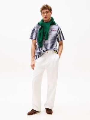 multi hilfiger sailing breton stripe relaxed t-shirt for adults gender inclusive tommy hilfiger