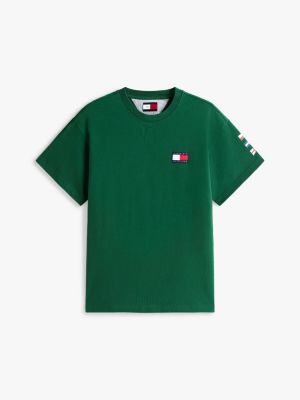 grün hilfiger sailing relaxed fit t-shirt mit rückenlogo für gender-inclusive erwachsene - tommy hilfiger