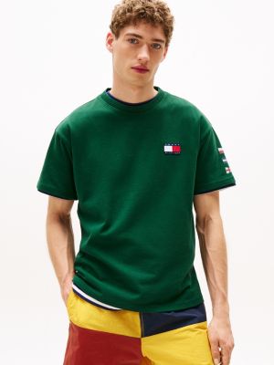 green hilfiger sailing relaxed back logo t-shirt for adults gender inclusive tommy hilfiger