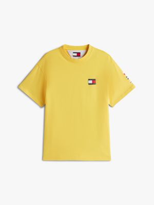 yellow hilfiger sailing relaxed back logo t-shirt for adults gender inclusive tommy hilfiger