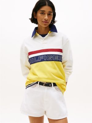 multi hilfiger sailing relaxed fit rugby-poloshirt für gender-inclusive erwachsene - tommy hilfiger