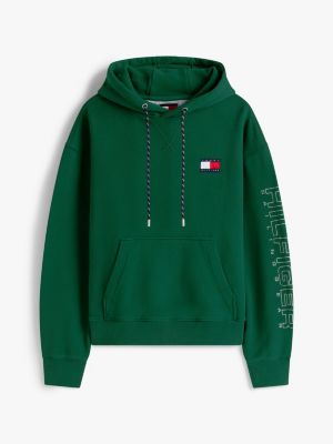 green hilfiger sailing relaxed back logo hoody for adults gender inclusive tommy hilfiger