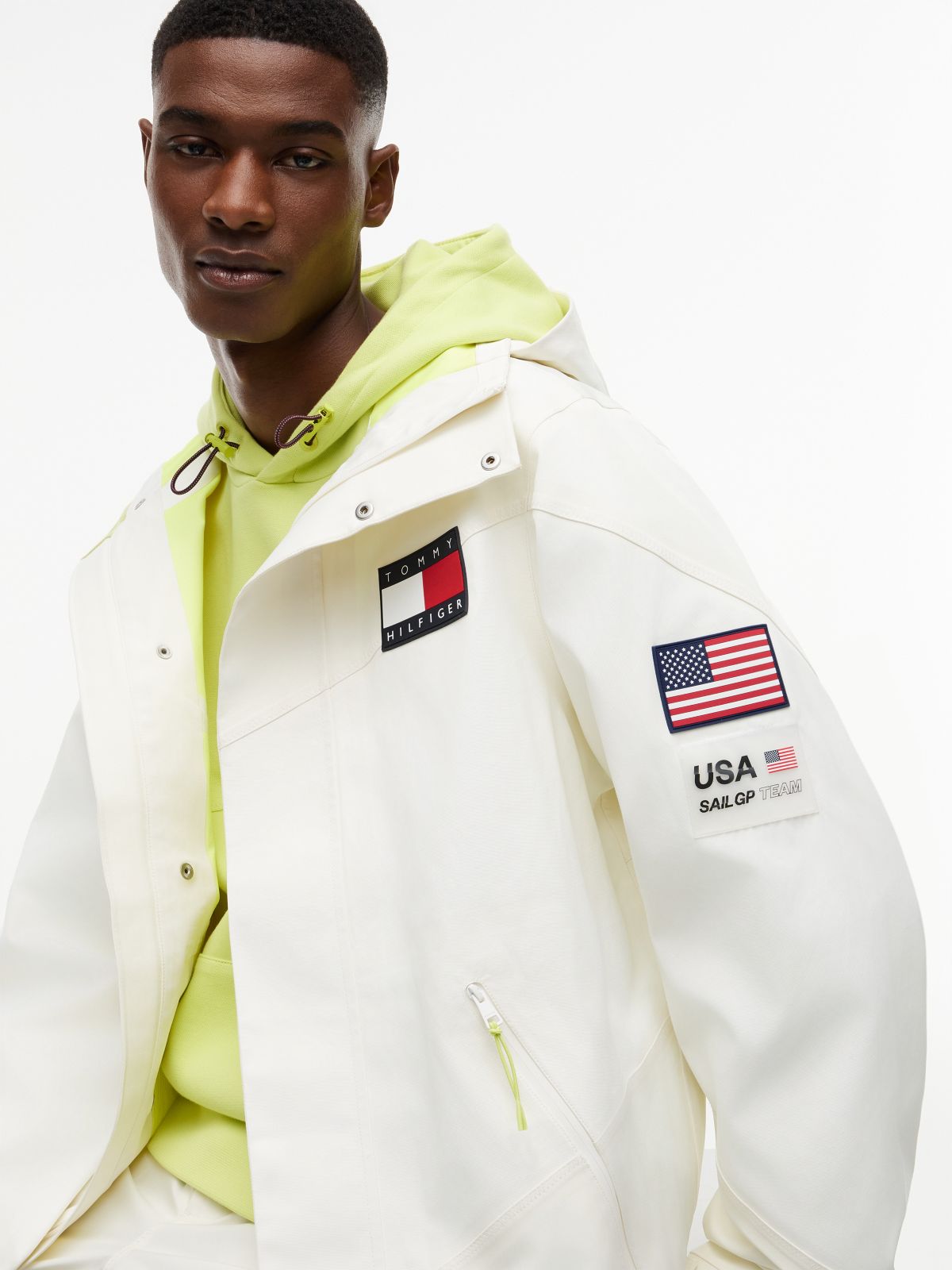 Tommy x U.S. Sail GP Team Relaxed Jacket — White