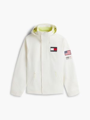 white tommy x u.s. sail gp team relaxed jacket for adults gender inclusive tommy hilfiger