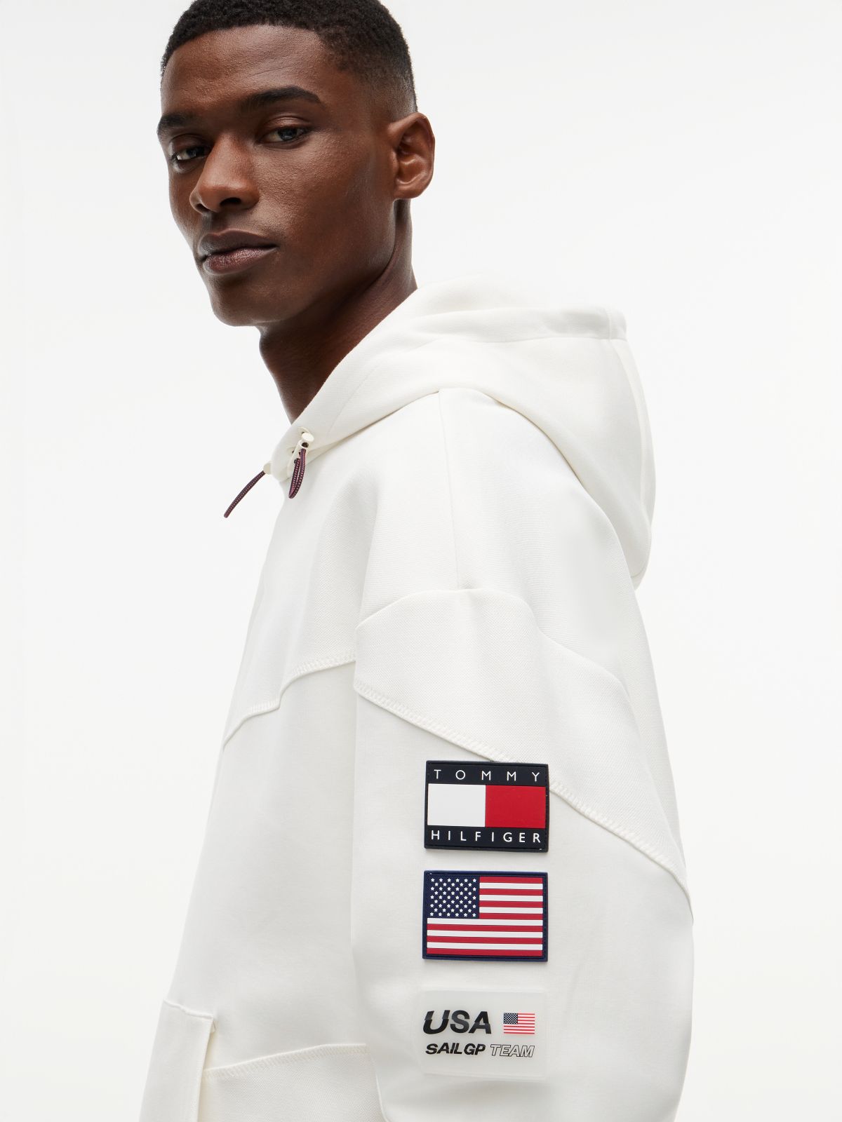 Tommy x U.S. Sail GP Team Relaxed Hoody — White