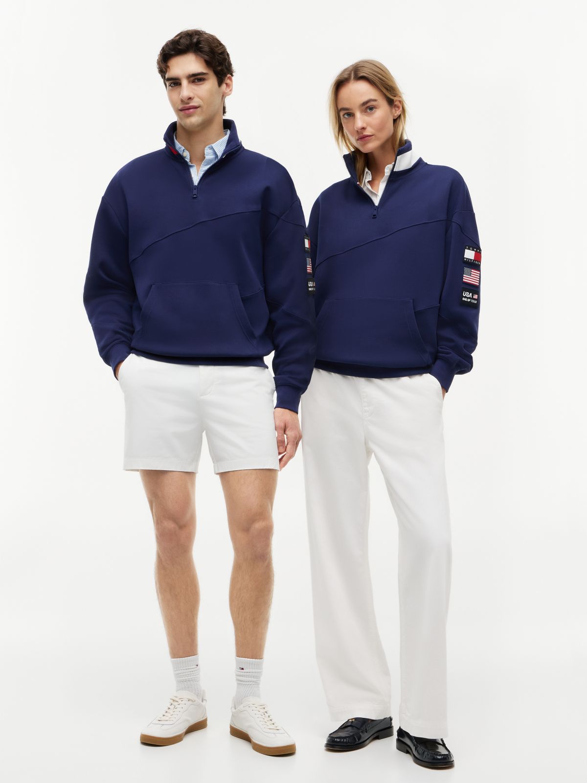 Tommy x U.S. Sail GP Team Quarter-Zip Sweatshirt — Blue