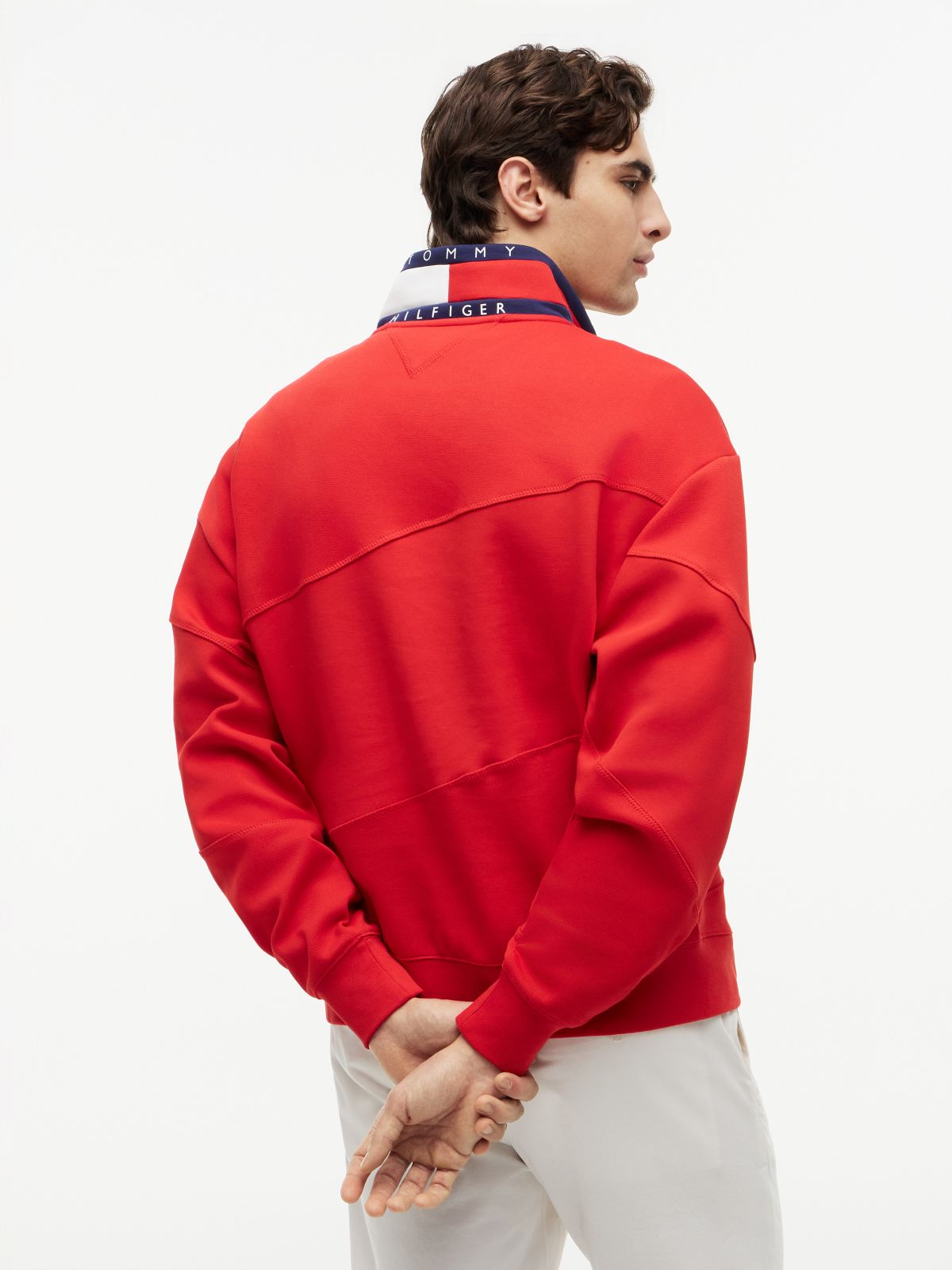 Tommy x U.S. Sail GP Team Quarter-Zip Sweatshirt — Red