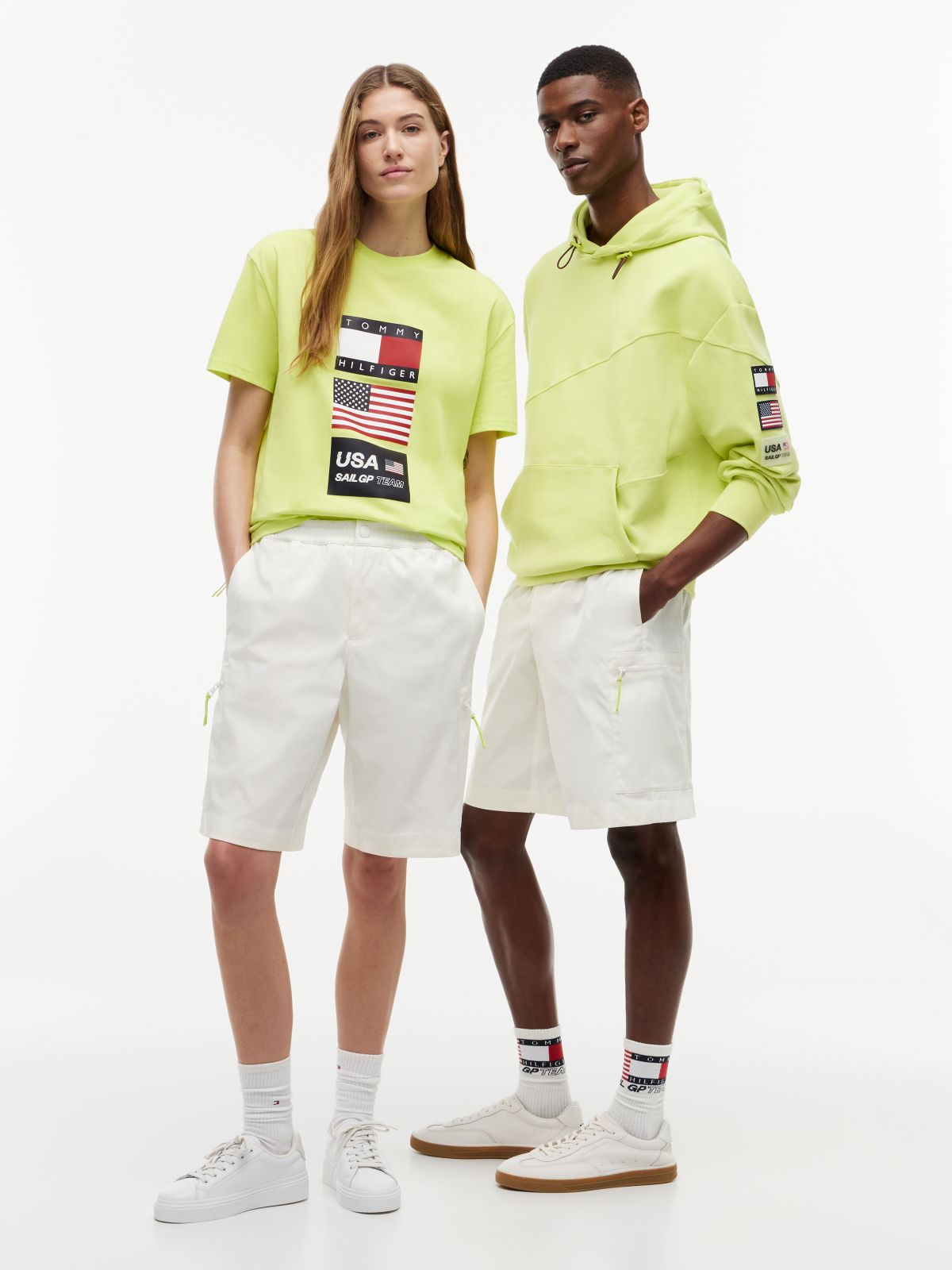 Tommy x U.S. Sail GP Team Cargo Shorts — White