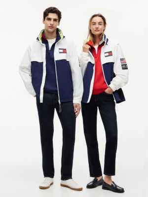 white tommy x u.s. sail gp team regatta jacket for adult gender inclusive tommy hilfiger