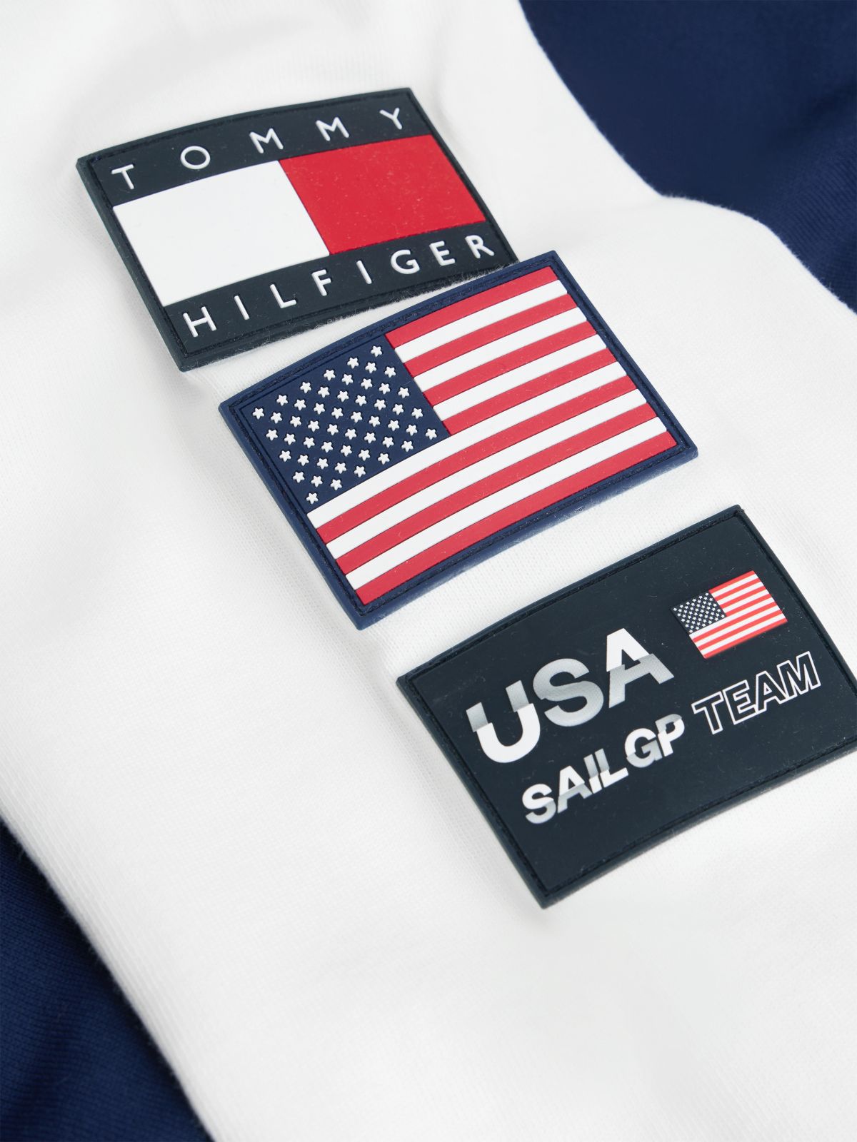 Tommy x U.S. Sail GP Team Colour-Blocked Rugby Shirt — Blue