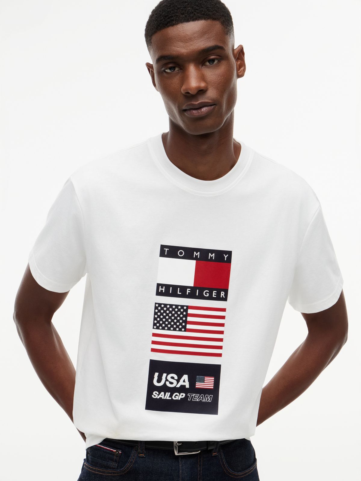 Tommy x U.S. Sail GP Team Logo T-Shirt — White