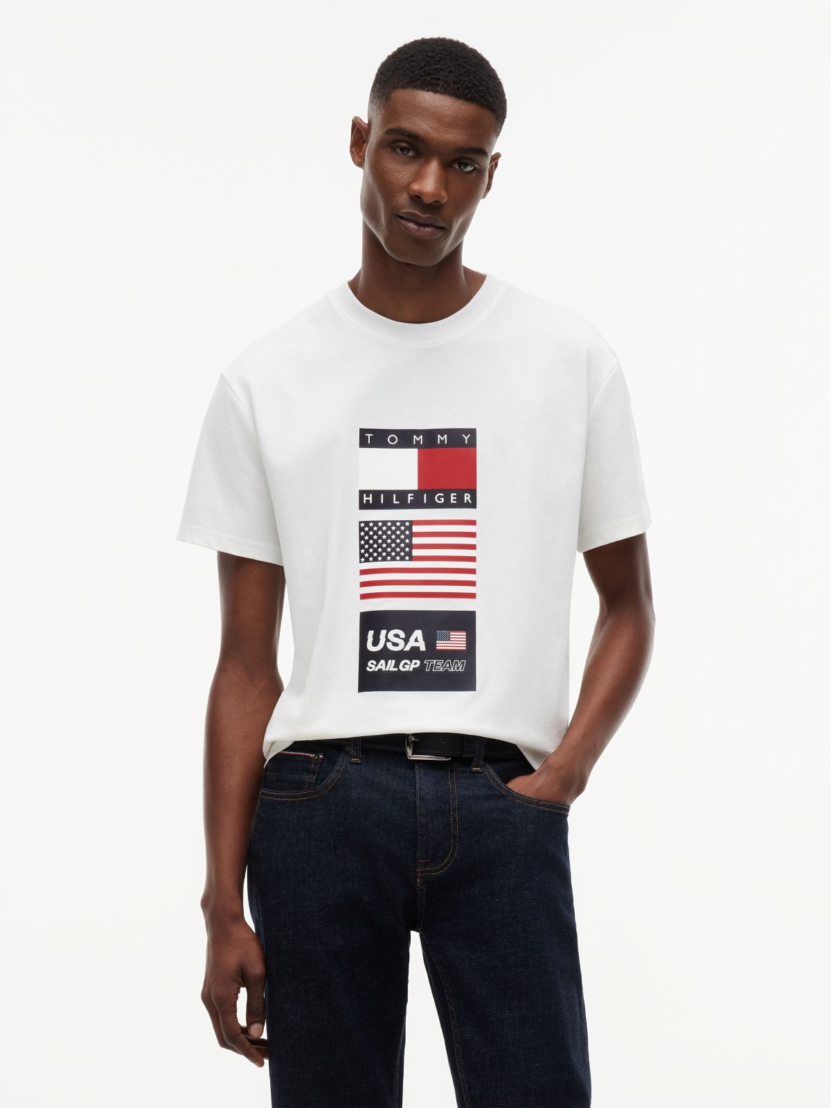Tommy x U.S. Sail GP Team Logo T-Shirt — White