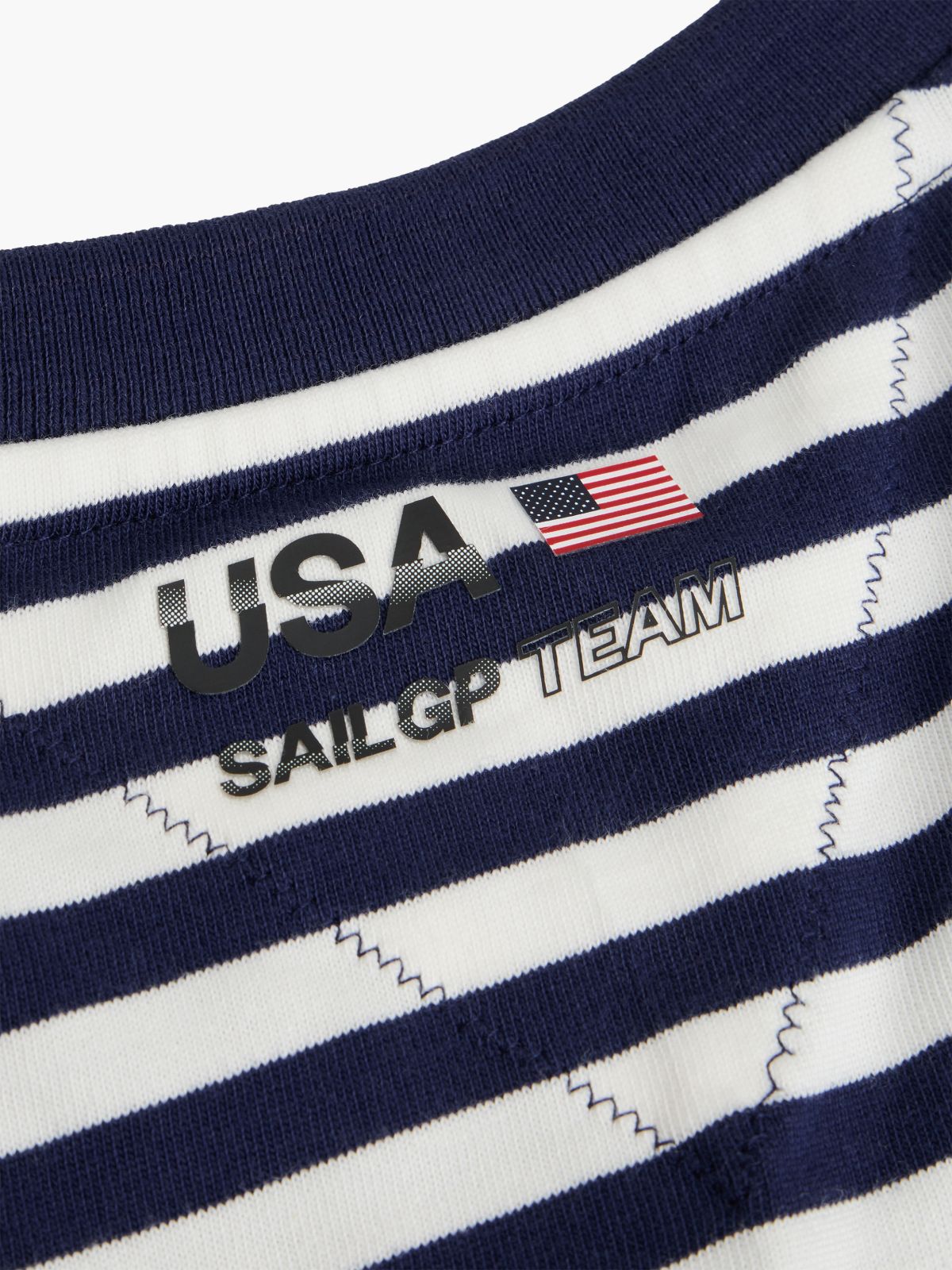 Tommy x U.S. Sail GP Team Stripe Relaxed T-Shirt — White
