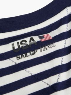 Tommy x U.S. Sail GP Team Stripe Relaxed T-Shirt — White 6