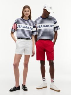 Tommy x U.S. Sail GP Team Stripe Relaxed T-Shirt — White 7