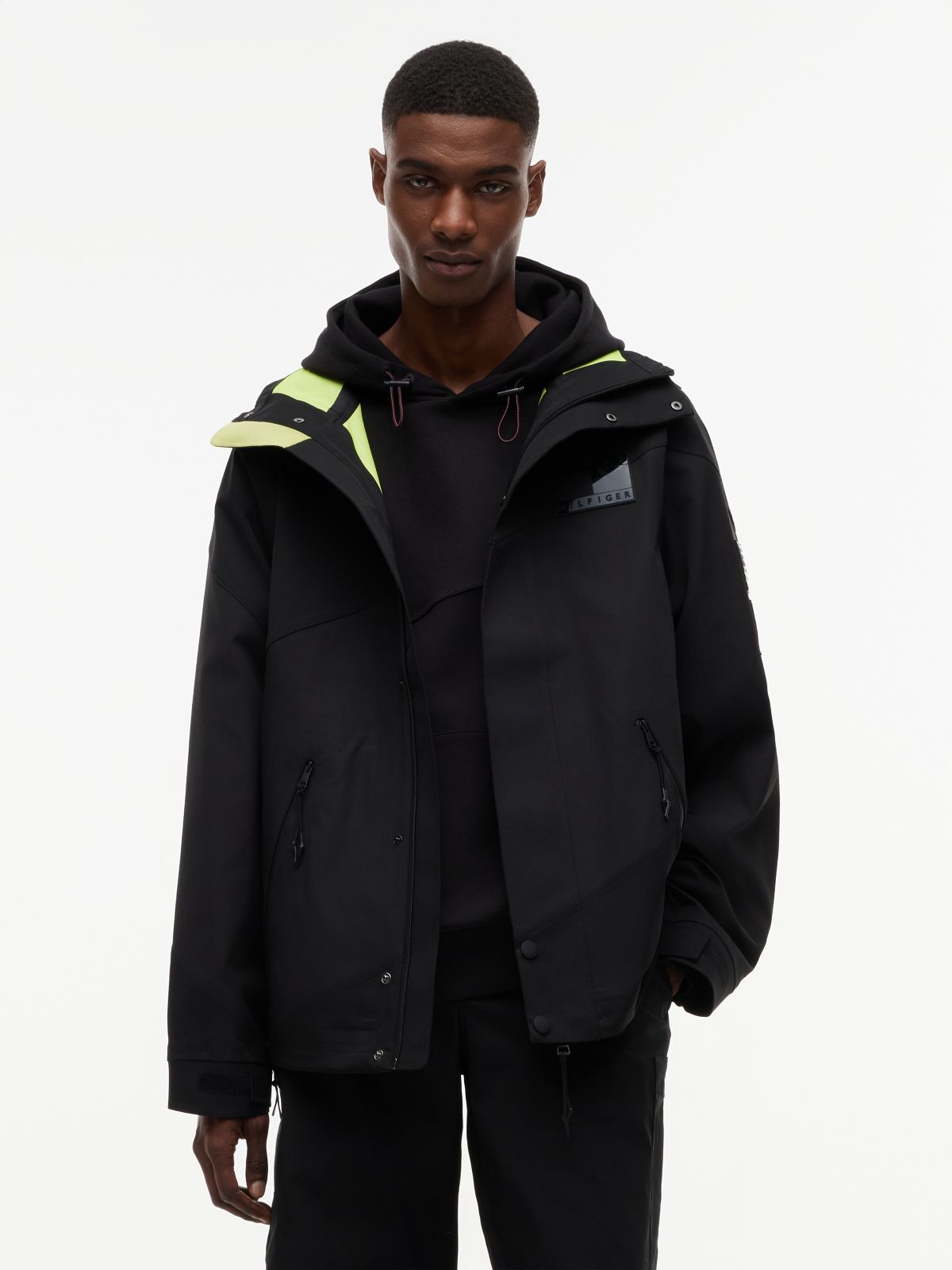Tommy x U.S. Sail GP Team Relaxed Hooded Jacket — Black