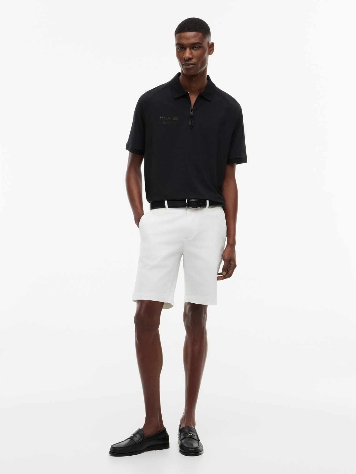 Tommy x U.S. Sail GP Team Zip Placket Polo Shirt — Black