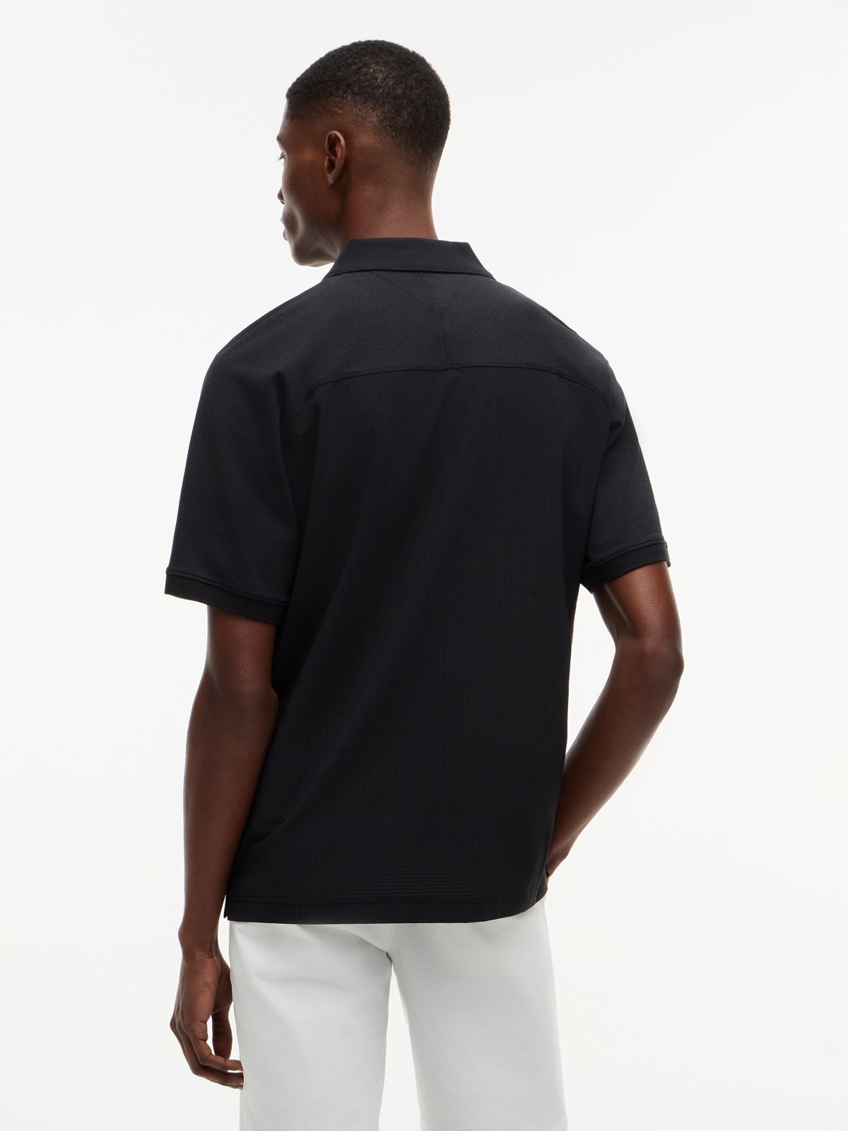 Tommy x U.S. Sail GP Team Zip Placket Polo Shirt — Black