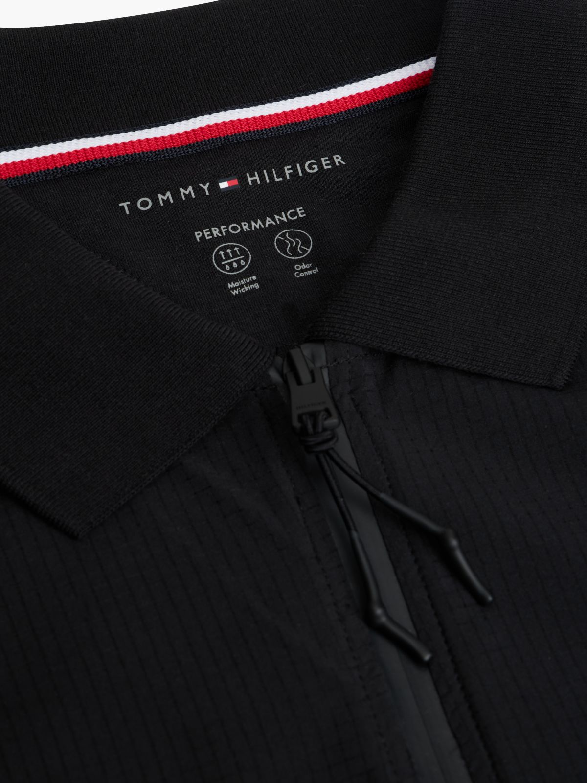 Tommy x U.S. Sail GP Team Zip Placket Polo Shirt — Black