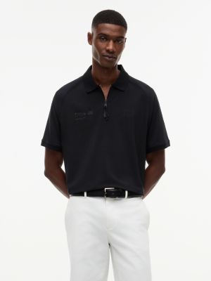 black tommy x u.s. sail gp team zip placket polo shirt for adult gender inclusive tommy hilfiger
