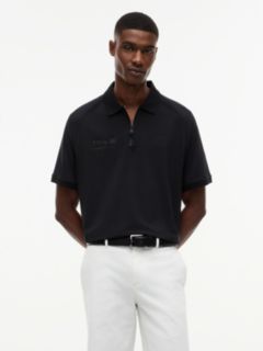 Tommy x U.S. Sail GP Team Zip Placket Polo Shirt — Black 1