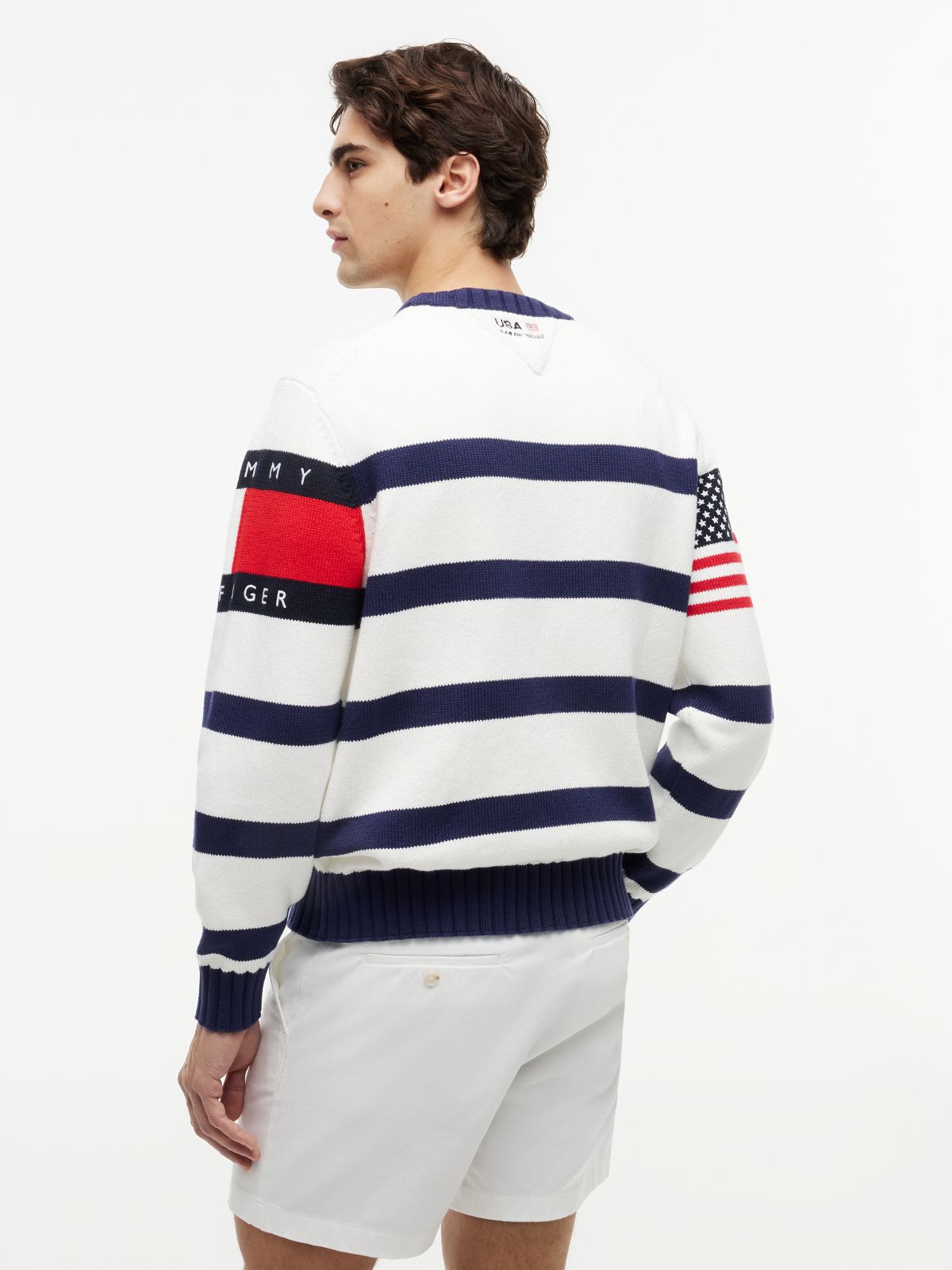 Tommy x U.S. Sail GP Team Stripe Jumper — White