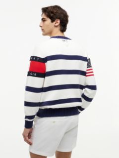 Tommy x U.S. Sail GP Team Stripe Jumper — White 4