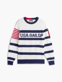 Tommy x U.S. Sail GP Team Stripe Jumper — White 5